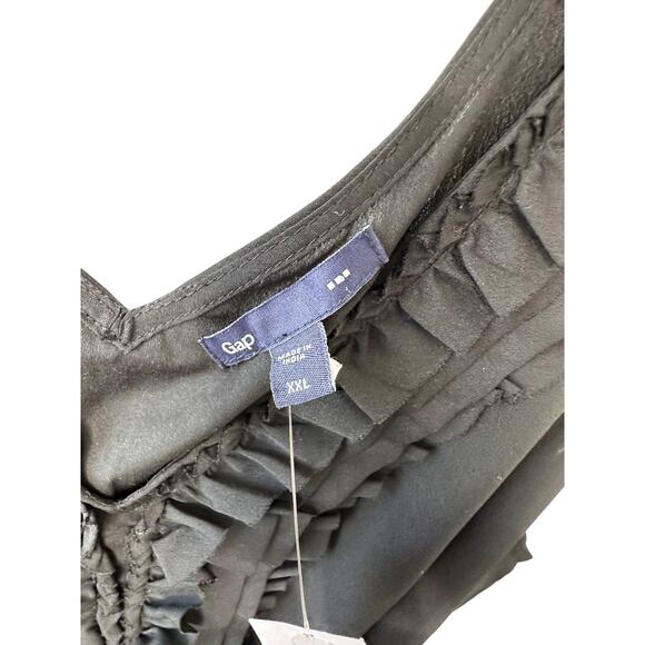 Gap Deep V Sleeveless Sheath Belted Black Dress Women's Size XXL New - Picture 10 of 10